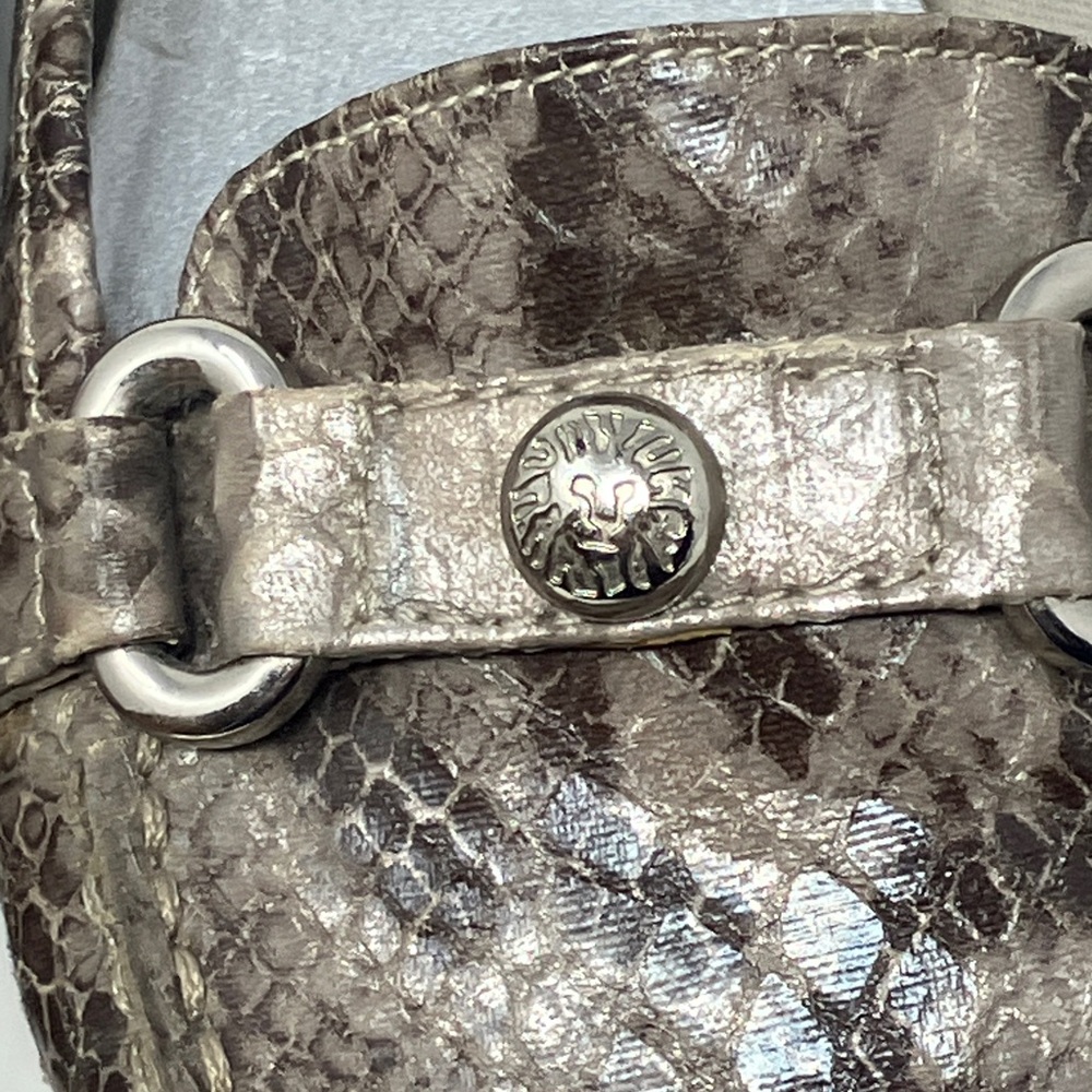 Anne Klein AXEWEN Snakeskin Pattern Loafers - Brown/Taupe Size 7.5M - Picture 6 of 13